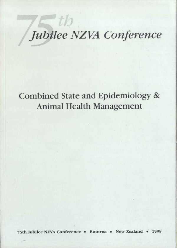 Proceedings of the Annual Conference of Epidemiology & Animal Health Management Branches of the NZVA Image