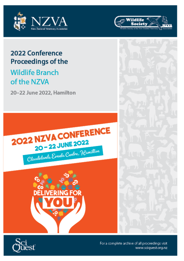 Proceedings of the Wildlife Branch of the NZVA Image